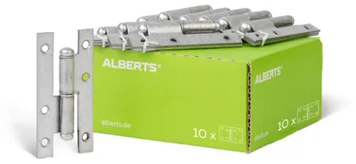 Zdjęcie produktu dla Alberts 849719 Zawias podnoszony, lewy lub prawy, ocynkowany metodą Sendzimira, 94 x 45 mm, zestaw 10 szt