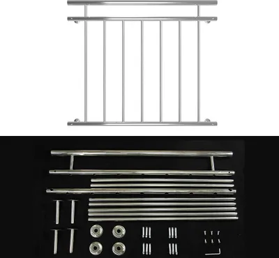 A product image showing a balcony railing and its components.