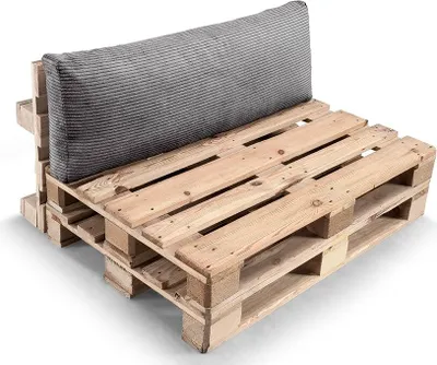 Obrázek produktu pro Polštář z palet, polštář na zahradní pohovku, sedací polštář, zádový polštář, PWL (opěradlo 120x40, tmavě šedá)