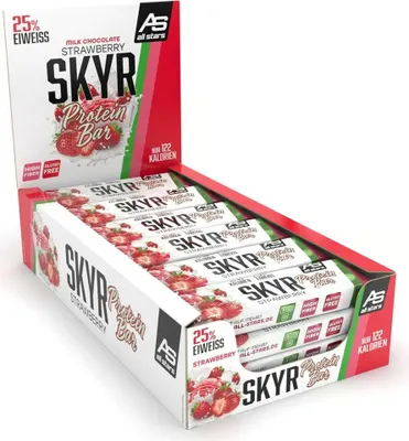 Produktbild von All Stars Skyr Protein Riegel- 24 Riegel a 35 g Milk Chocolate Strawberry