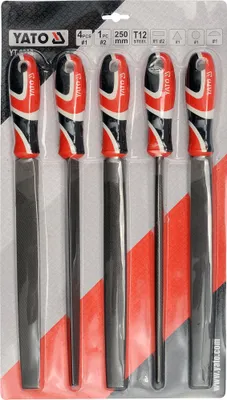 Imagen del producto de Yato YT-6238, Juego de limas, Acero al carbono, 25 cm, 1,65 kg