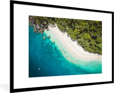 Produktbild von MuchoWow® MuchoWow® Gerahmtes Poster Strand - Steine - Australien 90x60 cm - Poster mit zchwarzem Bilderrahmen - Wanddekoration - Fotos