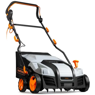 Immagine prodotto di VonHaus Scarificatore/Aeratore/Rastrello Elettrico 1800W, Cesto 55L, 5 Altezze