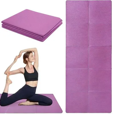 Produktbild von Omgoods - Faltbare Yogamatte - 183 x 61 cm - Antiskid Gym Mat für Zuhause und Reisen