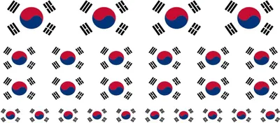 Produktbild von Mini Aufkleber Set - Pack glatt - 4x 51x31mm+ 12x 33x20mm + 10x 20x12mm- selbstklebender Sticker - Südkorea - Flagge / Banner / Standarte fürs Auto, Büro, zu Hause und die Schule - Set of 26