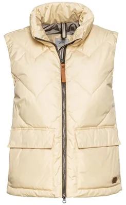 Produktbild von camel active Damen Kurze Steppweste aus recyceltem Polyester Vanille, womenswear