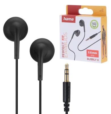 Productafbeelding van Hama Bubbly II, Kabel, Muziek, 20 - 20000 Hz, Koptelefoon, Zwart