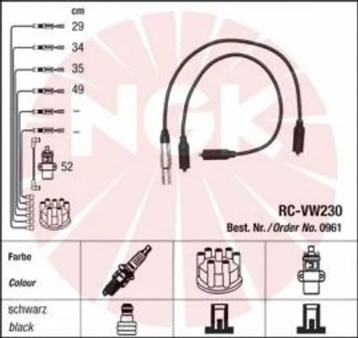 Produktbild von NGK Zündleitungssatz  0961