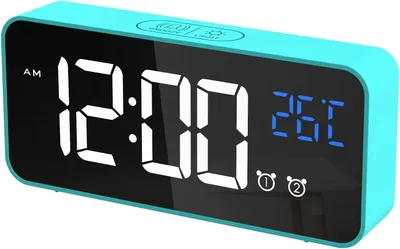 Produktbild von Digitaler Wecker, Dual-Alarm, digital, Alarm mit Temperatur, 4 einstellbare Helligkeit, Snooze-Funktion, USB-Ladeanschluss, 12/24 Stunden, 13 Musik