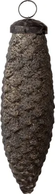 Obrázek produktu pro Clayre & Eef Vánoční koule Jedlový kužel Ø 7 cm Šedé sklo