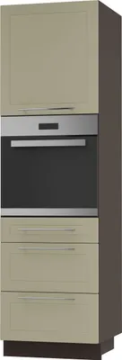 Produktbild von Backofenschrank Kvantum Q-D14/RU/3A Vollauszug 60cm Korpus- & Frontfarbe wählbar,vanille matt,lava
