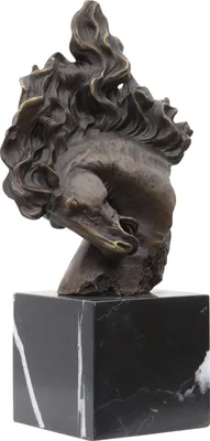 Produktbild von Bronzeskulptur Pferd Bronze Figur Statue Bronzefigur Skulptur im Antik-Stil 30cm