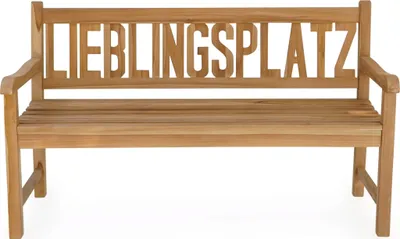 Produktbild von Garden Pleasure 940293 Außen-Bank 'LIEBLINGSPLATZ' mit Armlehnen, 3 Sitzplätze
