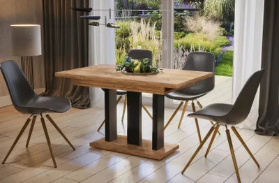 Zdjęcie produktu dla Stół rozkładany APPIA 130(210)x80 dąb złoty craft/czarny mat