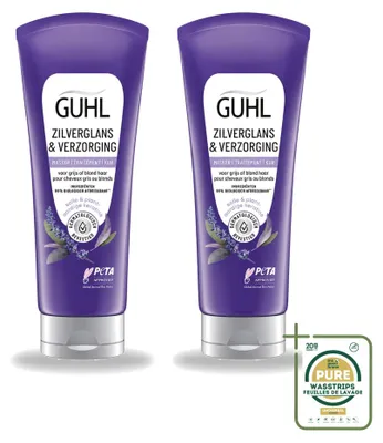 Productafbeelding van 2 x Guhl Zilverglans & Verzorgende Haarmasker - 200 ml - Voordeelverpakking - 2 stuks
