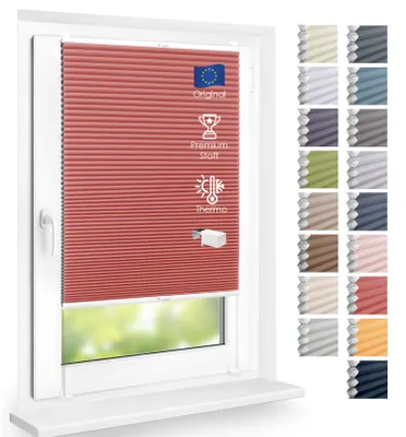 Produktbild von Thermo Wabenplissee Hitzeschutz, ohne Bohren, Altrosa, 50x160