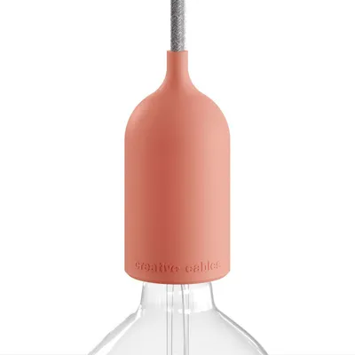 Immagine prodotto di EIVA Pastel, Kit portalampada per Esterno E27 IP65 in Silicone - Il Primo portalampada IP65 cablabile al Mondo - Salmone