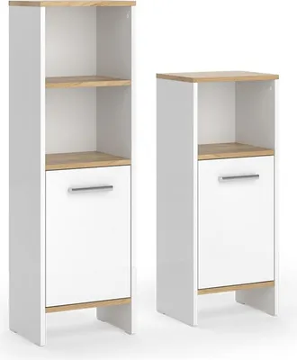 Produktbild von Badmöbel-Set Vicco Karli Weiß/Goldkraft Eiche 2 Teile, Model 58329