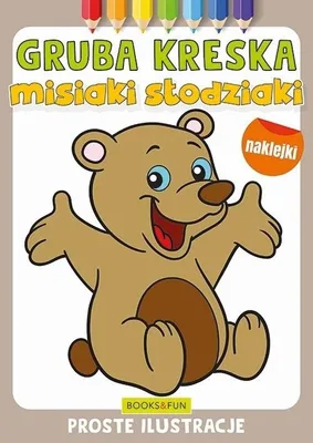 Immagine prodotto di Kolorowanka dla dzieci Misiaki Słodziaki z grubym obrysem