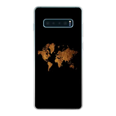 Produktbild von MuchoWow® Handyhülle Schutzhülle Hülle für Samsung Galaxy S10 Plus Weltkarte - Schilf - Karte Silikon Softcase Handy Hülle - Schutzhülle