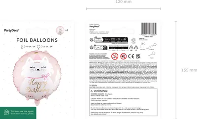 Produktbild von Folienballon „Kätzchen“ in Rosa, 35 x 35 cm