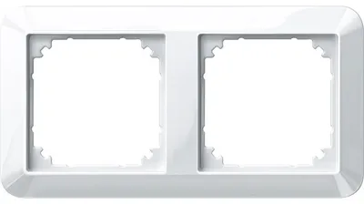 Immagine prodotto di Merten 389219 1-M cornice di copertura, 2 ingressi bianco polare lucido