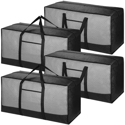 Immagine prodotto di Omgoods - Set di 4 robuste scatole per traslochi con coperchio (120 litri)