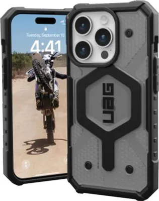 Image de Urban Armor Gear Pathfinder iPhone 15 Pro c/Magsafe Cendre