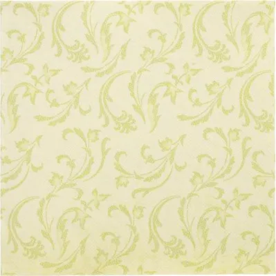 Produktbild von Servietten "ROYAL Collection" 1/4-Falz 40 cm x 40 cm limonengrün "Damascato"