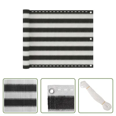 Produktbild von The Living Store Balkonsichtschutz HDPE 75x600 cm anthrazit und weiß