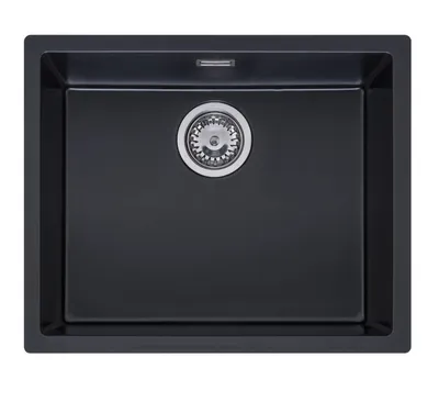 Produktbild von Reginox R34668 Flächenbündige Regi Granit Spüle TEXEL 50x40 (L) PURE Black ab 60 cm Schrankbreite