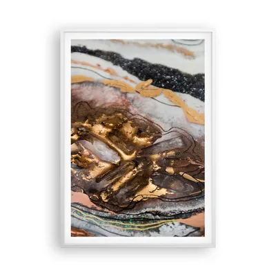 Produktbild von Gerahmtes Poster - Weißer Rahmen - Abstraktion Marmor Textur - 70x100 cm - Wand Bild - Wanddeko - Wandbilder - Kunstposter - Wandposter - Bilderrahmen - Bilder - Kunstdruck - P2WPA70x100-4549