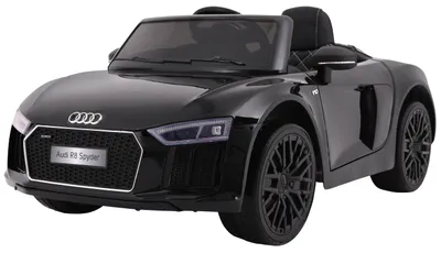 Obrázok produktu pre Audi R8 Spyder Batéria Čierna + Diaľkové Ovládanie + Eva + Pomalý Štart + Mp3 Rádio + Led