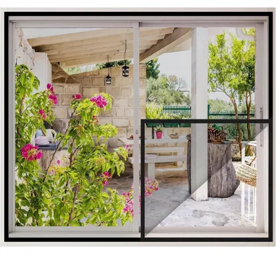 Produktbild von Fliegengitter Fenster 130x150cm Insektenschutz ohne Bohren Schwarz