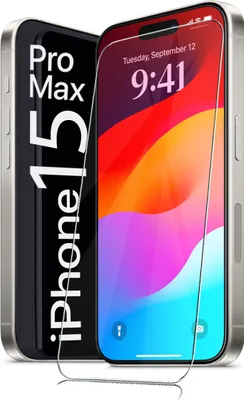 Produktbild von Für iPhone 15 Pro Max ( 6.7" ) - Panzerglas Glasfolie Display Schutz Folie Glas 9H Hart Echt Glas Displayschutzfolie 1 Stück