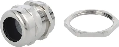 Produktbild von LAPP Verschraubung mit Gegenmutter PG29x1,588 Messing (CuZn) vernickelt Gewindelänge 8,0mm - 1 Stück