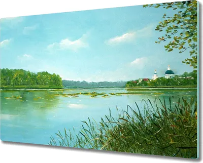 Produktbild von Coloray Herdabdeckplatte 80x52 cm Schneidebrett Kochplattenabdeckung Küchenbrett Hackbrett - Lake Forest Natur