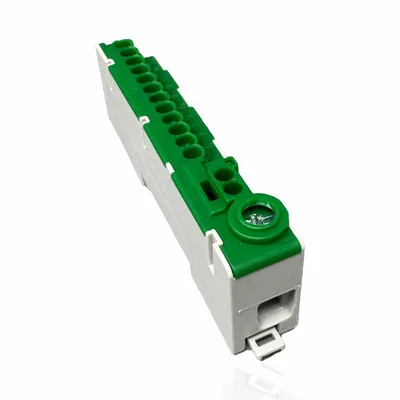 A product shot of an electrical terminal block.