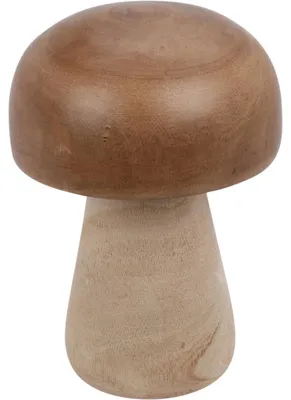 Produktbild von Holzfigur aus Paulownia-Holz in Pilzform, 20 cm hoch, 14 cm Durchmesser