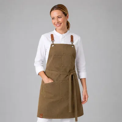 Produktbild von Uni-Latzschürze olive : olive : 100% Baumwolle