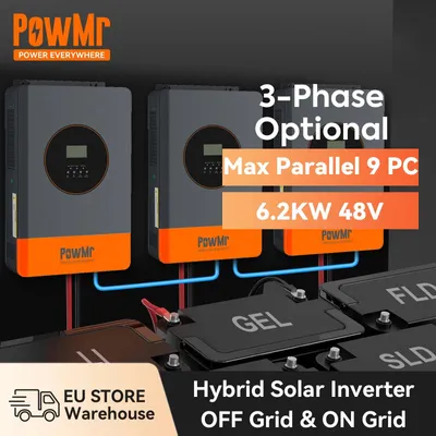 Productafbeelding van Hybride Zonne-Omvormer - Solar Omvormer - Off-Grid Omvormer - 3-Fase Omvormer - Energieomvormer