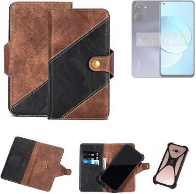 Produktbild von K-S-Trade Handyhülle Schutzhülle Bookstyle Case kompatibel mit Realme 10 Klapphülle Cover Hülle Schutztasche 1x