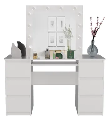 Obrázok produktu pre Topeshop Z.KUBA MARINA L BIEL, Biela, Drevotrieska, 6 zásuvka/zásuviek, 1300 mm, 510 mm, 1460 mm