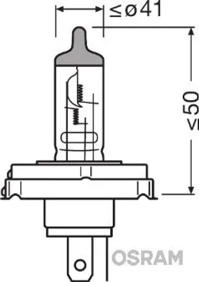 Produktbild von Osram 4050300222028, 60 V, 3200 K, 1 Stück(e)