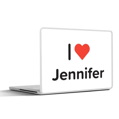 Produktbild von MuchoWow® Laptop Aufkleber Sticker Cover Ich liebe - Jennifer - Mädchen 30x21 cm - Sticker für Laptop - Selbstklebend