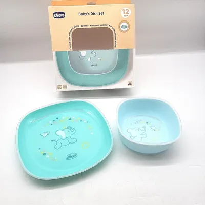 Produktbild von Chicco Babygeschirr-Set Entwöhnungsset mit 1 flachen Teller und 1 Schüssel 2