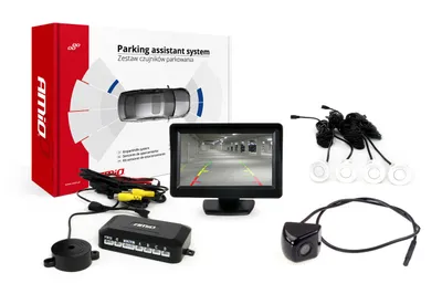 Obrázok produktu pre AMiO Asistenty parkovania TFT01 4,3" s kamerou HD-310 4-senzorové biele