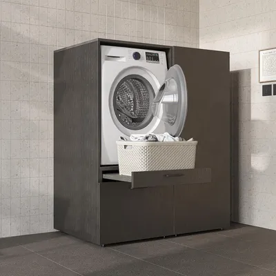Immagine prodotto di Roomart SERIE 2 Mobile per lavatrice, larghezza 127 cm, nero-rovere