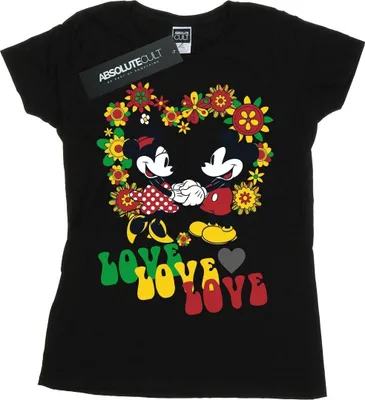 Produktbild von Disney - "Hippie Love" T-Shirt für Damen BI31477 (M) (Schwarz)