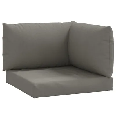 Image de Coussins de palette lot de 3 gris foncé mélangé tissu